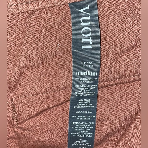 Vouri Women's Ripstop Outdoor Hiking Organic Cotton Pants Light Terracotta Sz M - Picture 8 of 11